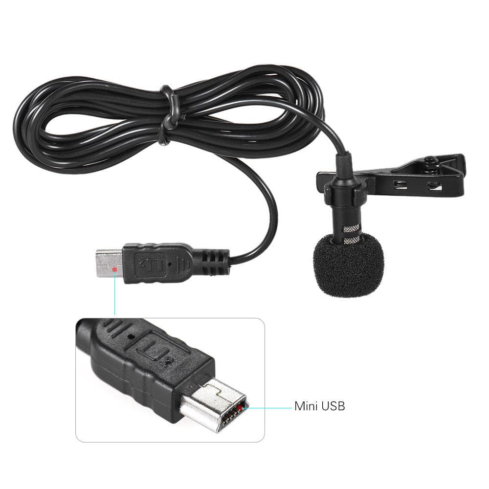 150cm Mini USB Transmitter Receiver Lavalier Lapel Clip Microphone Mic HOT