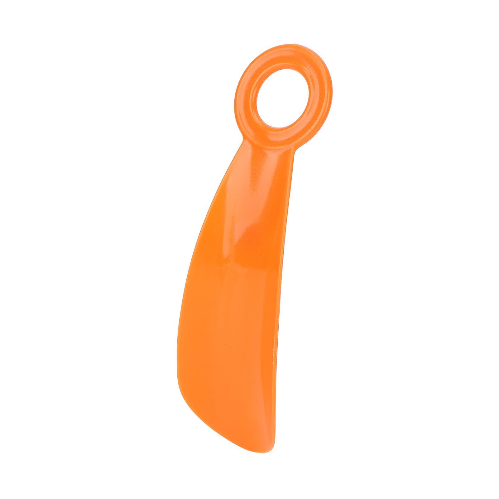 Shoe Horn Small Portable Comfortable Arc Moderate Thickness Shoe Spoon Tongue for Household orange