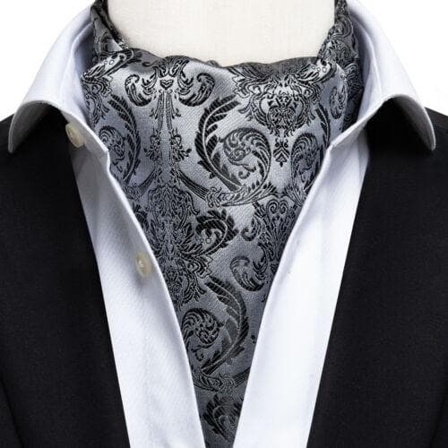 Mens Paisley Cravat Silk Ascot Tie Wedding Retro Scarf Cusal Formal Hanky Cuffs AS-1021
