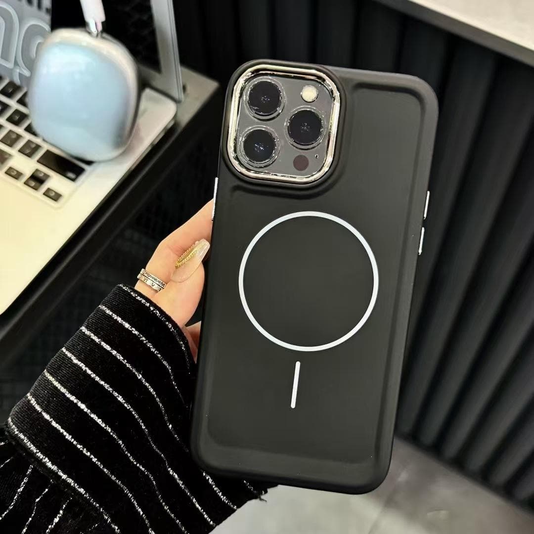 Suitable for IPhone16promax Mobile Phone Case Magnetic Scrub Soft Apple 15/14 Anti-fall Full Cover Protective Case Apple 16Plus