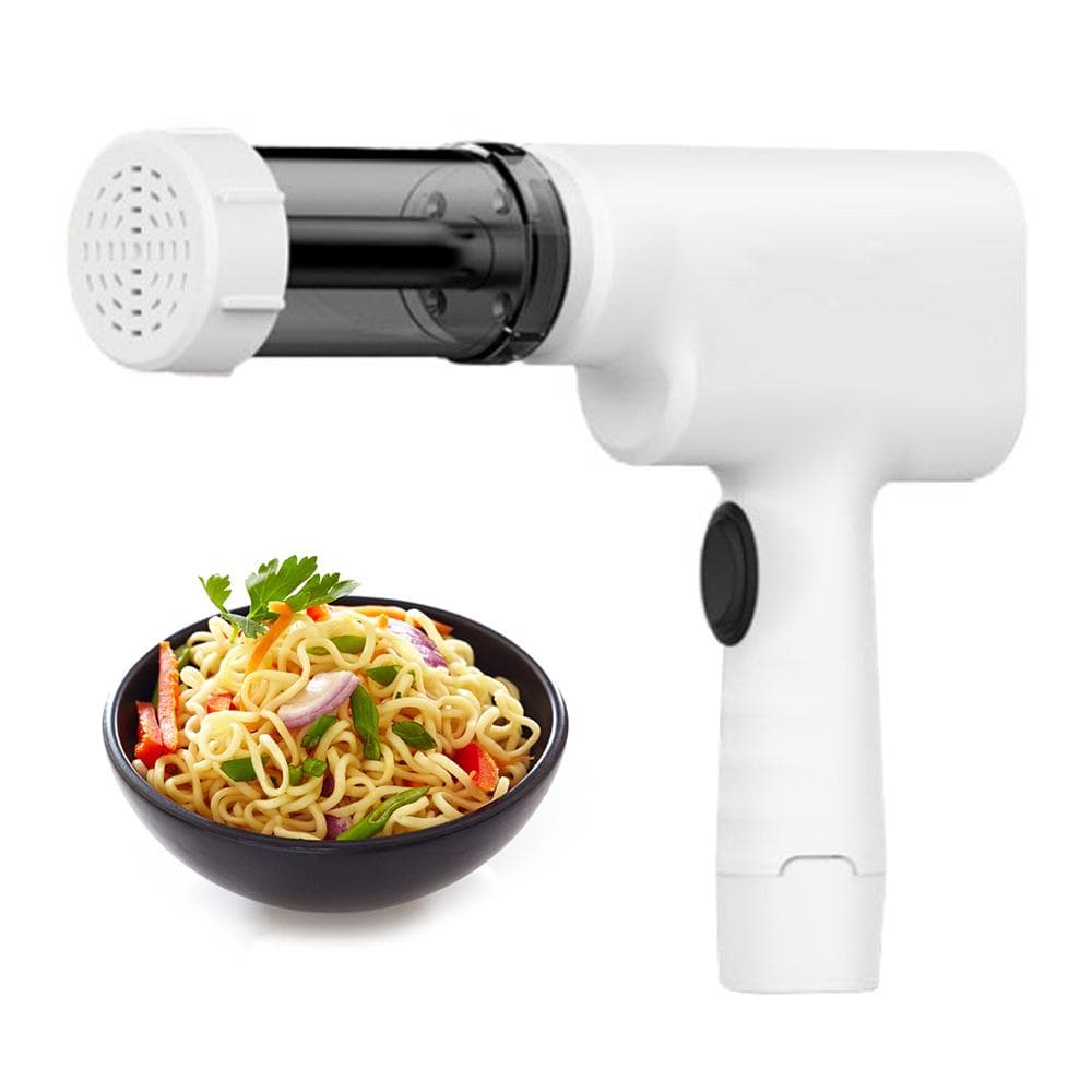Noodle Maker Home Small Electric 45W 1500mAh Portable Handheld Noodle Press Pasta Sausage Filling US Plug white