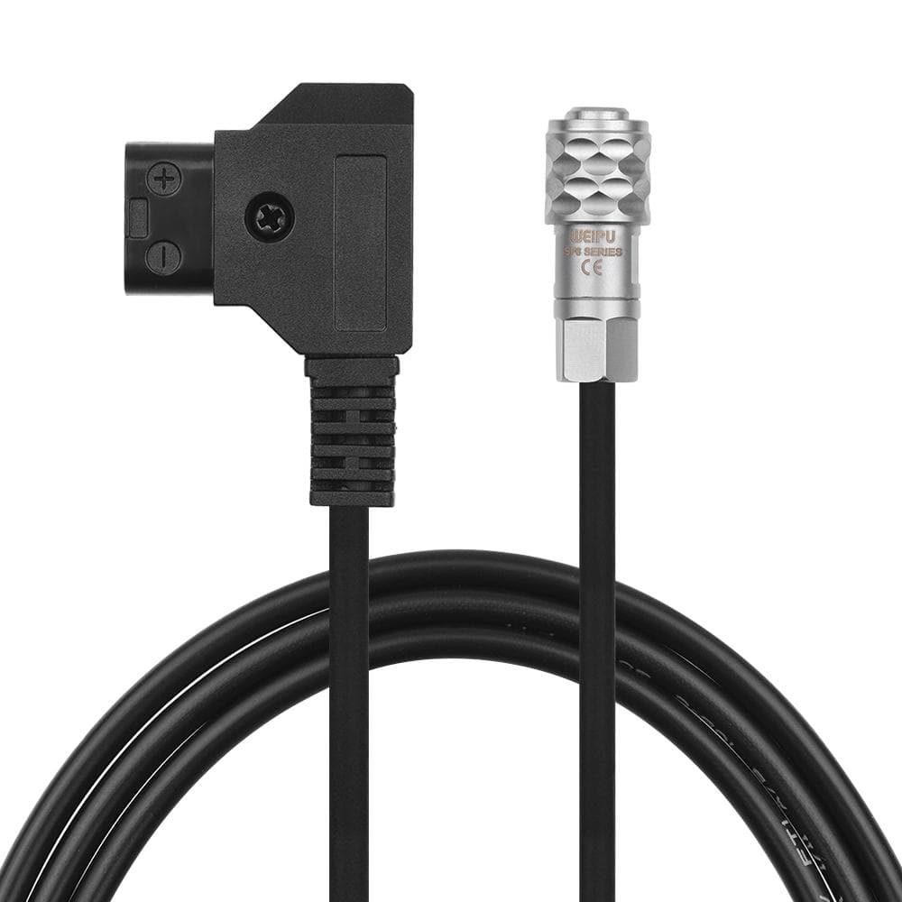 D-Tap to BMPCC 4K 2 Pin Locking Power Cable for Blackmagic Pocket Cinema Camera 4K for Sony Straight Wire black
