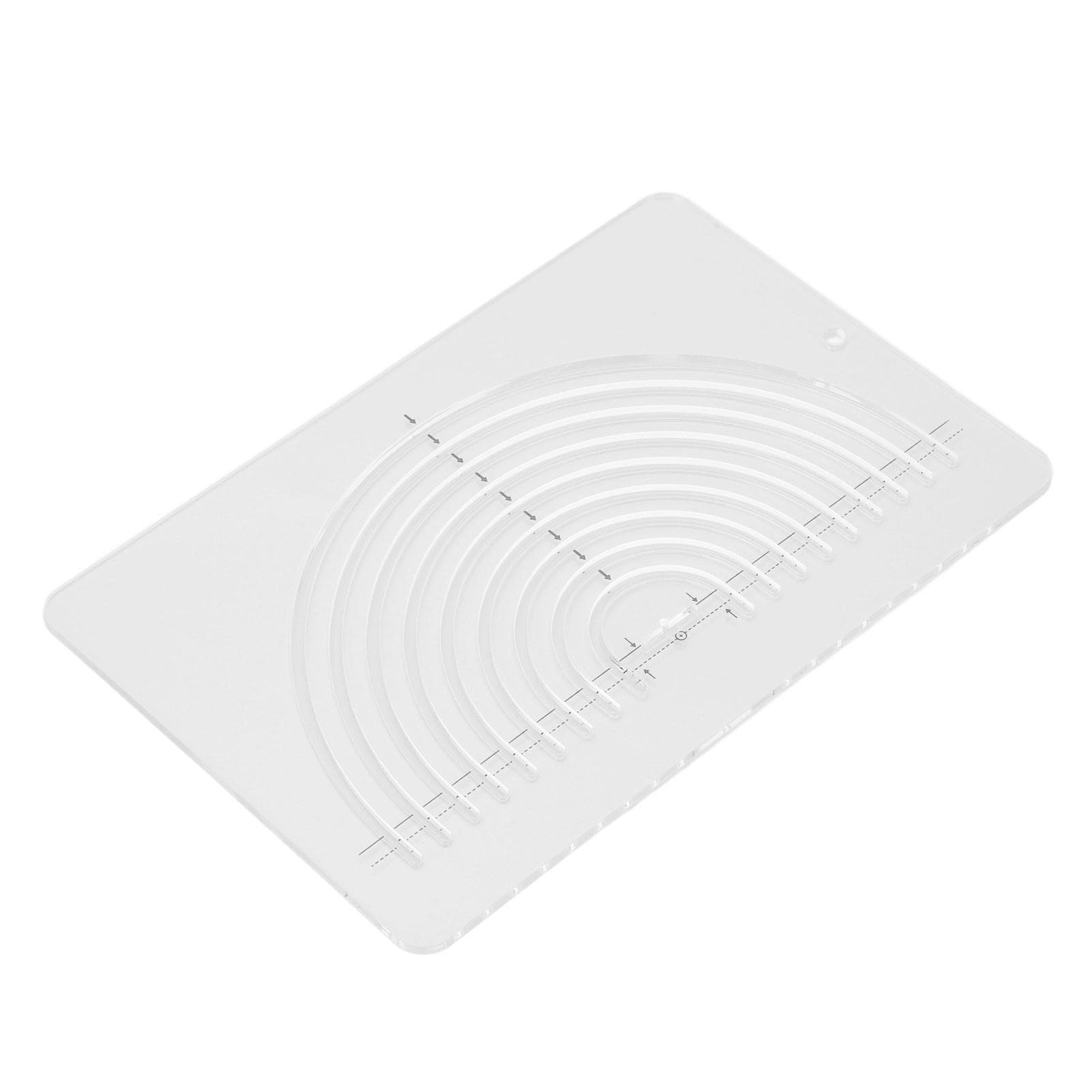 Circle Quilting Ruler Semicircle Durable Clear Acrylic Highly Accurate Wide Application Sewing