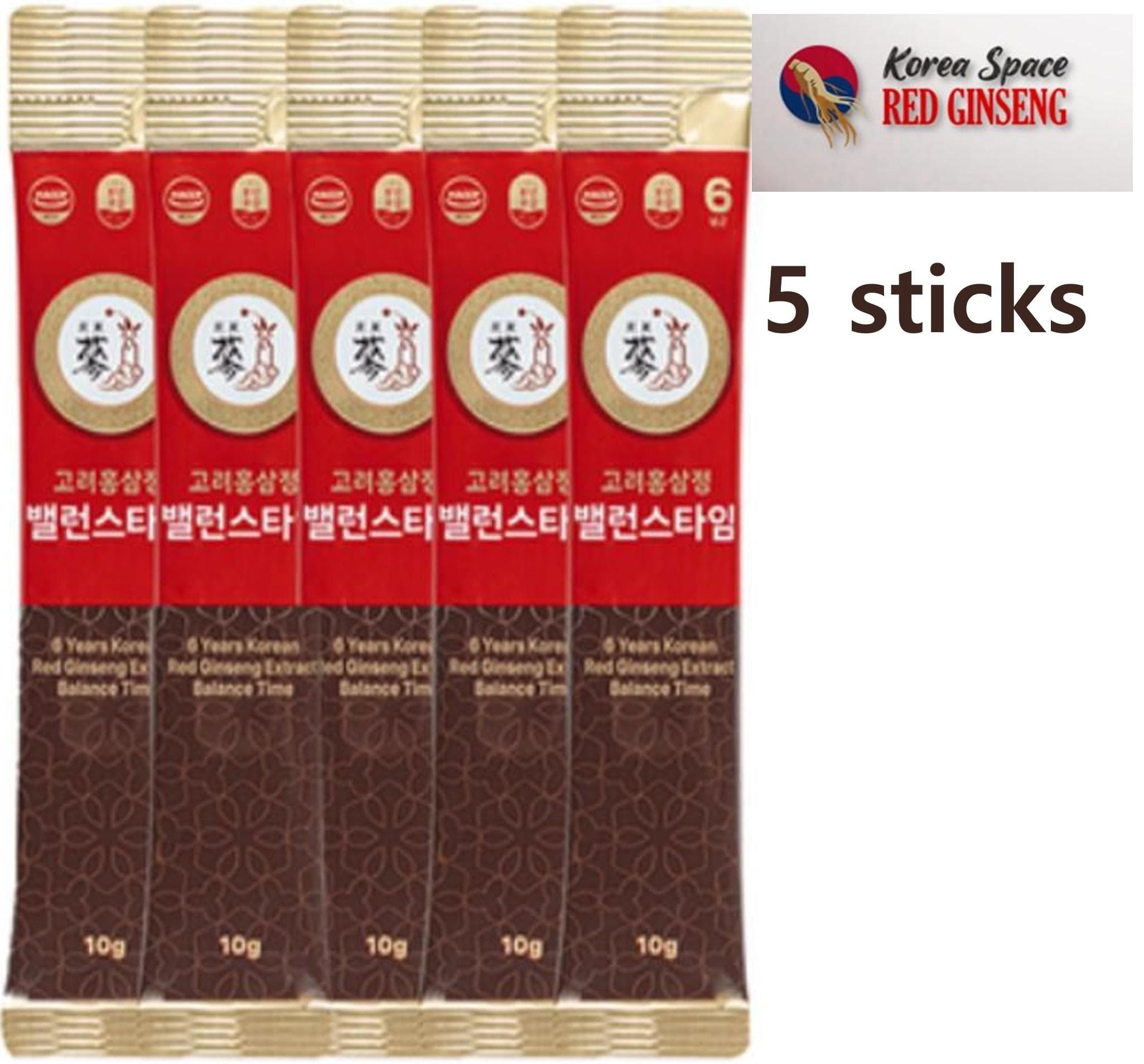 [Poongnyeonbogam] 6 Years Korean Red Ginseng Extract, Balance Time Red Ginseng 30/60/100 Sticks 5 sticks