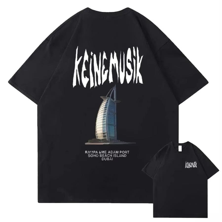 Summer Keinemusik X Pacha T Shirt Men's Women Fashion Streetwear Cotton Short Sleeve Tee Hip Hop Sportwear Oversized Casual Tops XXXXL