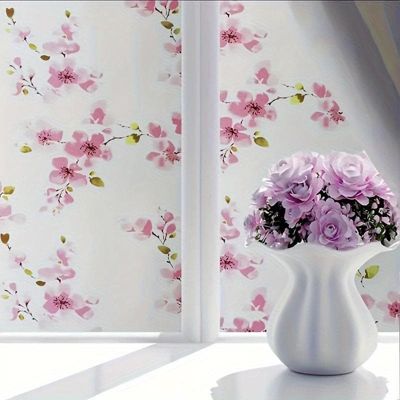 1 Roll with Adhesive Fence Bamboo Pattern Opaque Window Stickers, Special Film for Doors and Windows, Wardrobe Door Wall Decoration! 4m