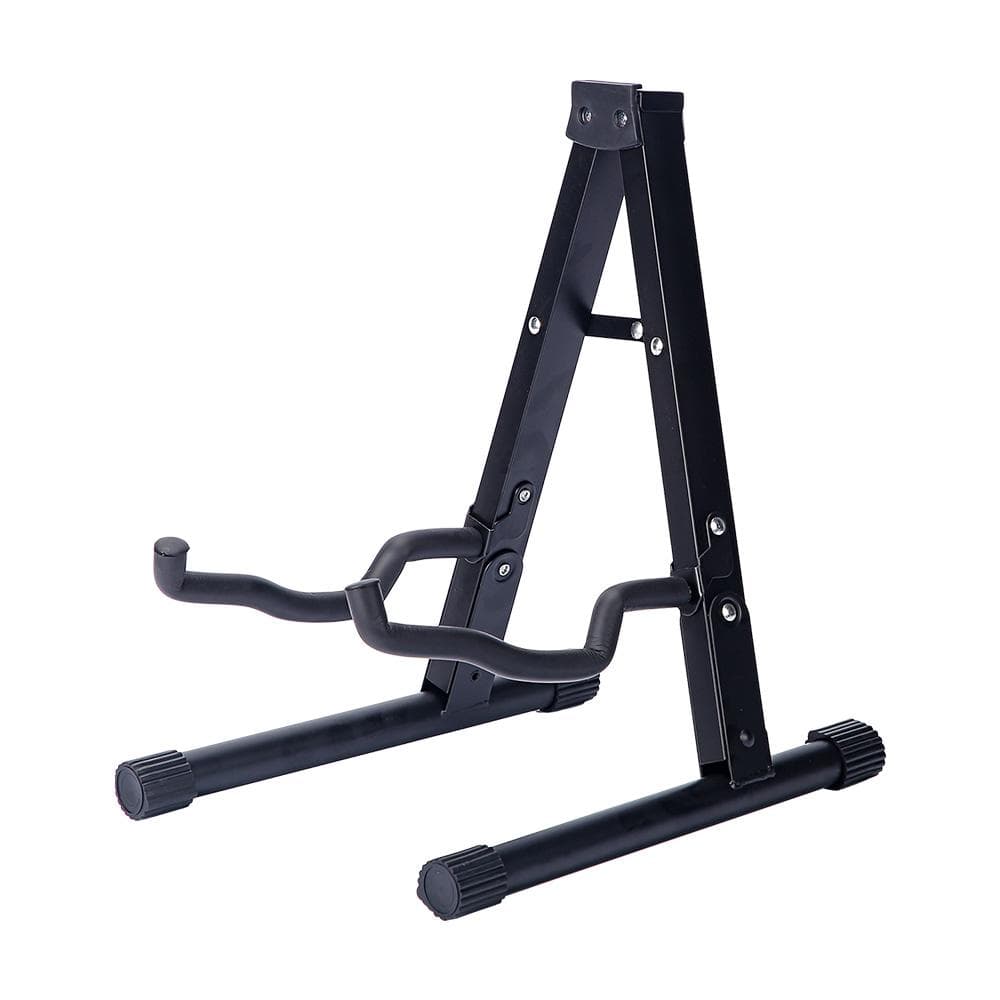 Foldable Guitar Stand A-shaped Stand Non-Slip Rubber Pad Soft Sponge Sleeve Portable Guitar Stands black