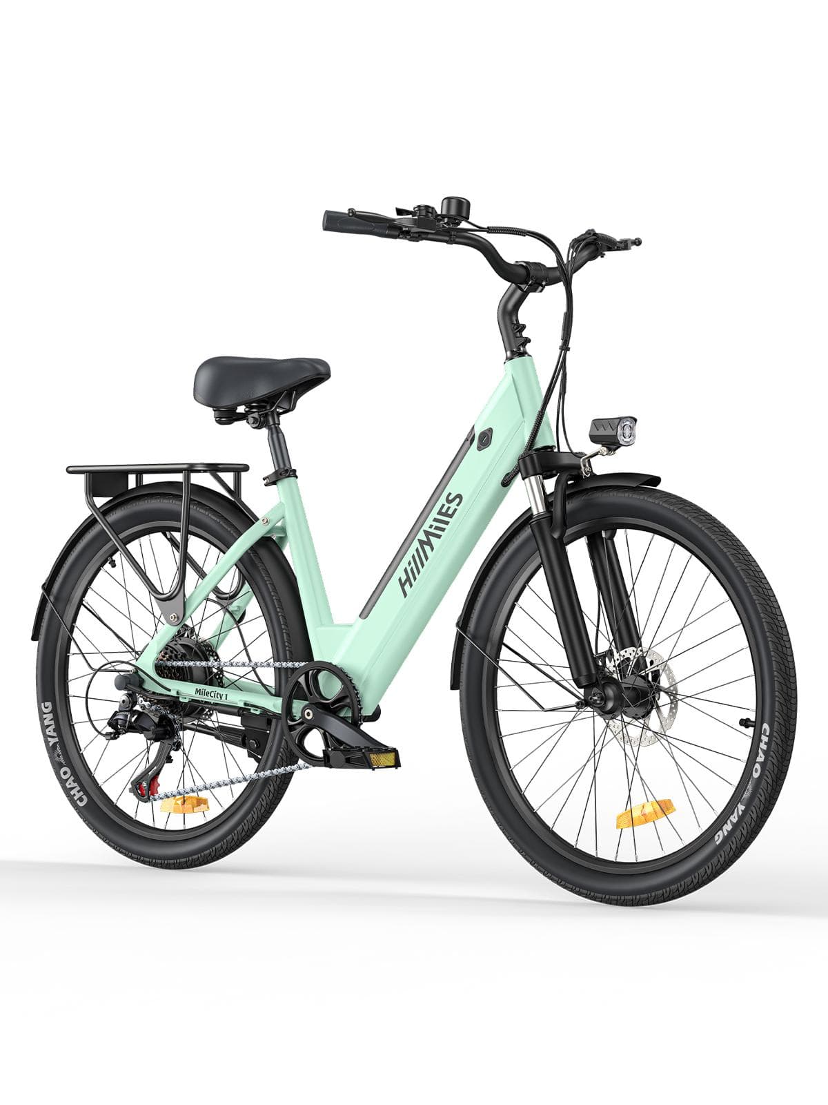 Hillmiles MileCity 1 Urban commuting E-bike 250W Motor 36V13Ah Battery Electric Bike 26 inch Tire Lady City Electric Bicycle green
