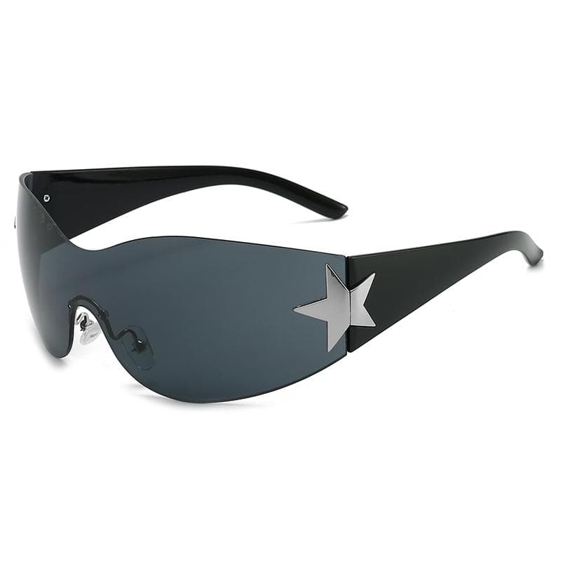 Trendy Shield Wrap Around Sunglasses for Women Men Oversized Frameless Sun Glasses Fashion UV Protection