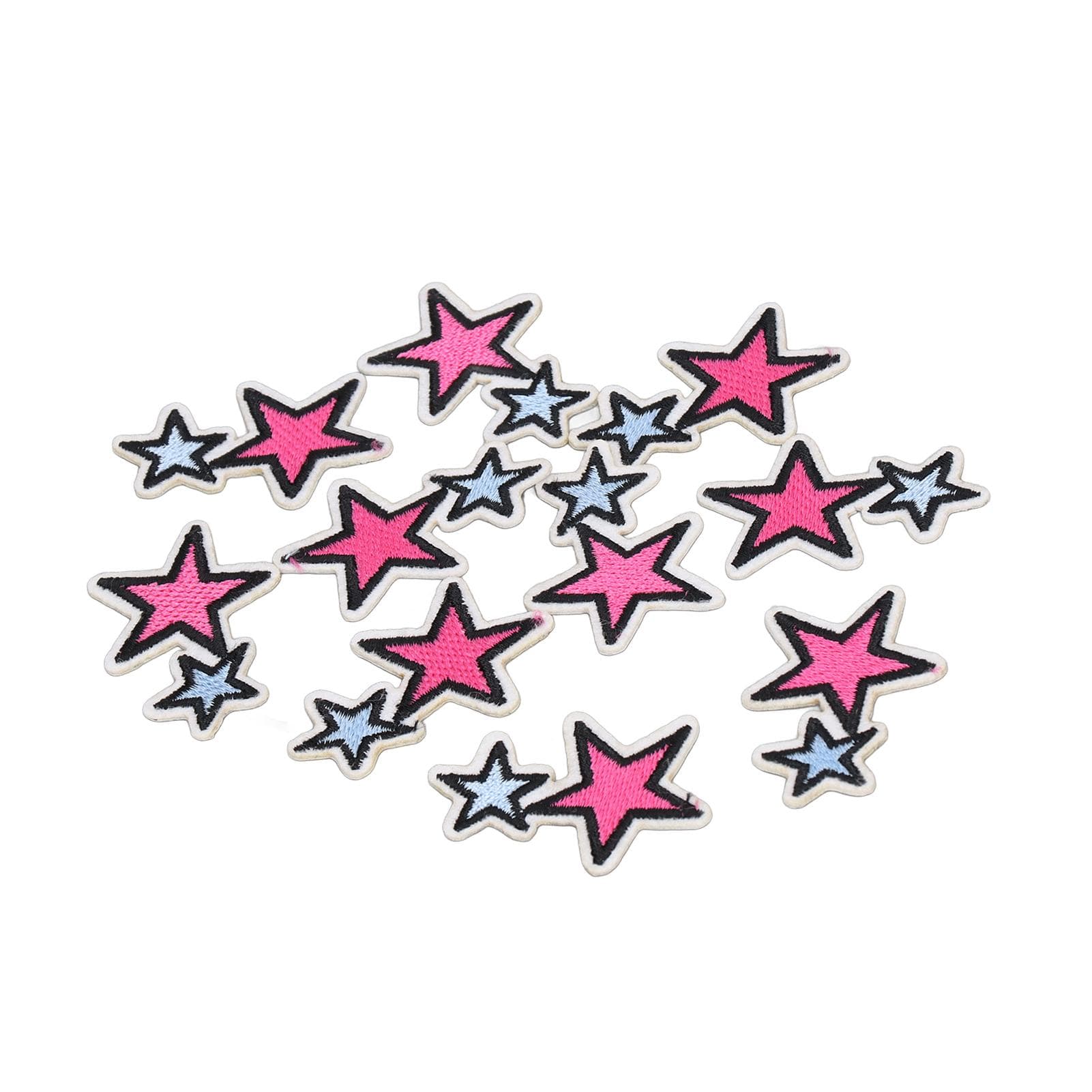 10Pcs Embroidered Patches Star Shape Covering Breakages Stains Iron On Patches for DIY Clothing