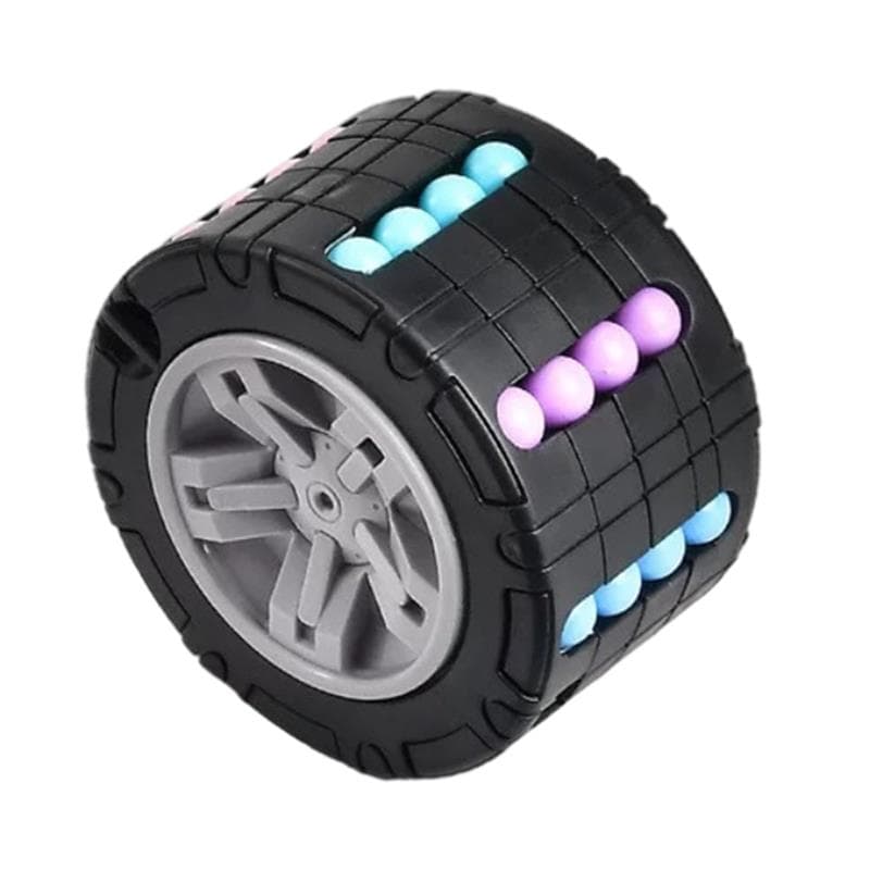 3D Cylinder Cube Toy Magical Bean Gyro Rotate Slide Puzzle Games Relieve Stress Children Educational Montessori Infant Toys Gift black