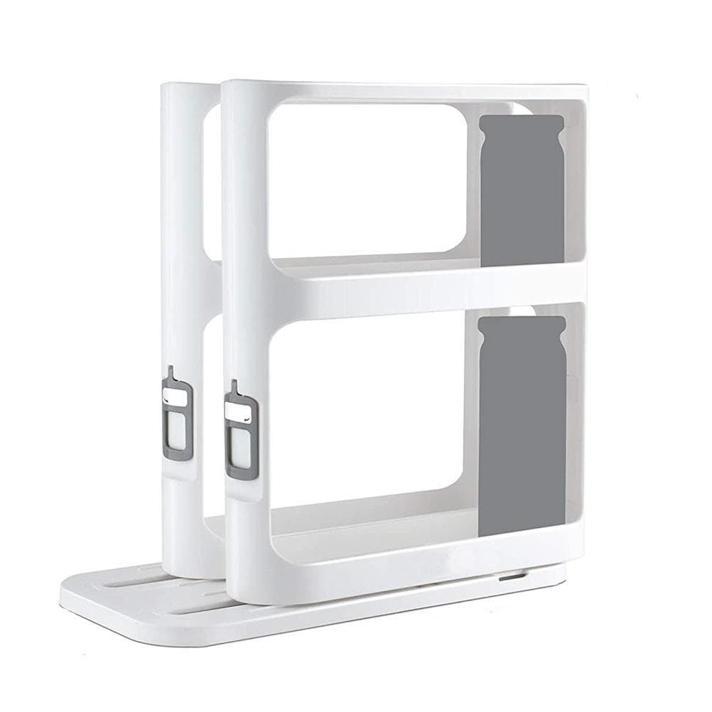 Cabinet Storage Rack Pull and Rotate Spice Rack Organizer 2 Double Decker Shelves for Storing