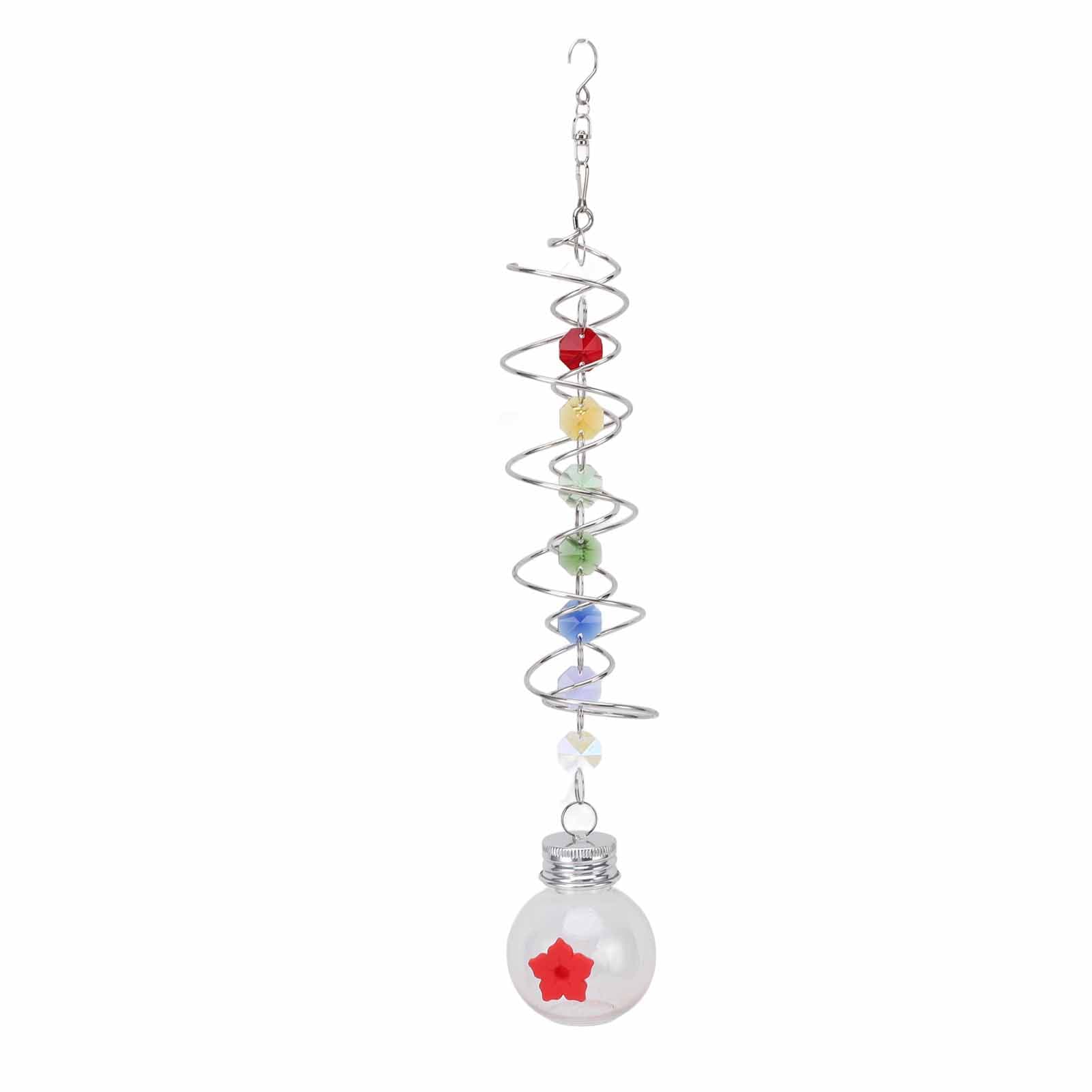 Spiral Tail Bird Feeder Decorative Hanging Outdoor Hummingbird Feeder for Garden Backyard Patio