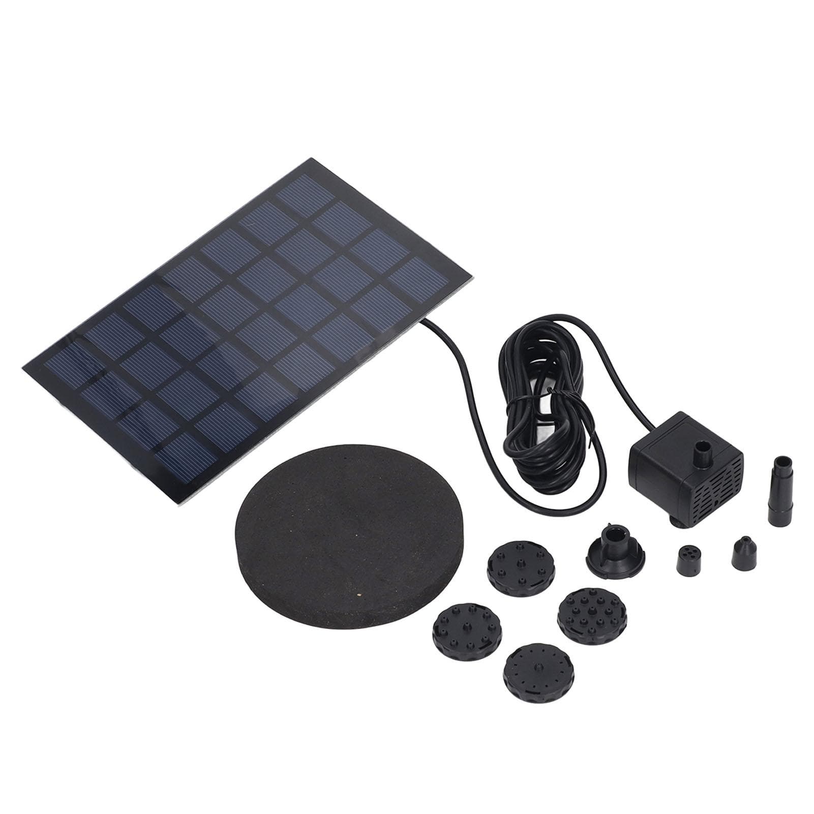 Solar Fountain Pump Direct Drive 6 Nozzles Low Power Consumption Solar Floating Fountain for Garden