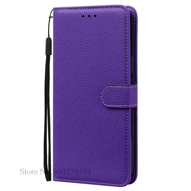 6/6T Case For Oneplus 6 Case Leather Flip Wallet Cover For Oneplus 6T Case Stand Book Cover For Oneplus 6 Case 6T Coque Fundas For Oneplus 6T dark purple