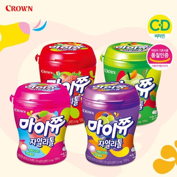 Crown My Chew Xylitol 110g (5 Different Quantities) 4 Flavors 4Packs