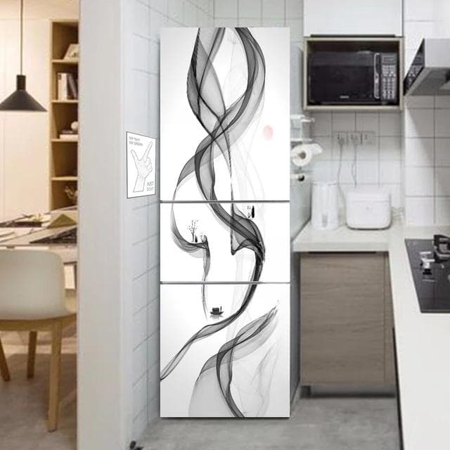 Kitchen Vinyl Refrigerator Stickers Self-adhesive Fridge Wallpaper Door Cover Coffee Jungle Ball Decoration Poster Mural 3d Film 60x180cm(1pcs)