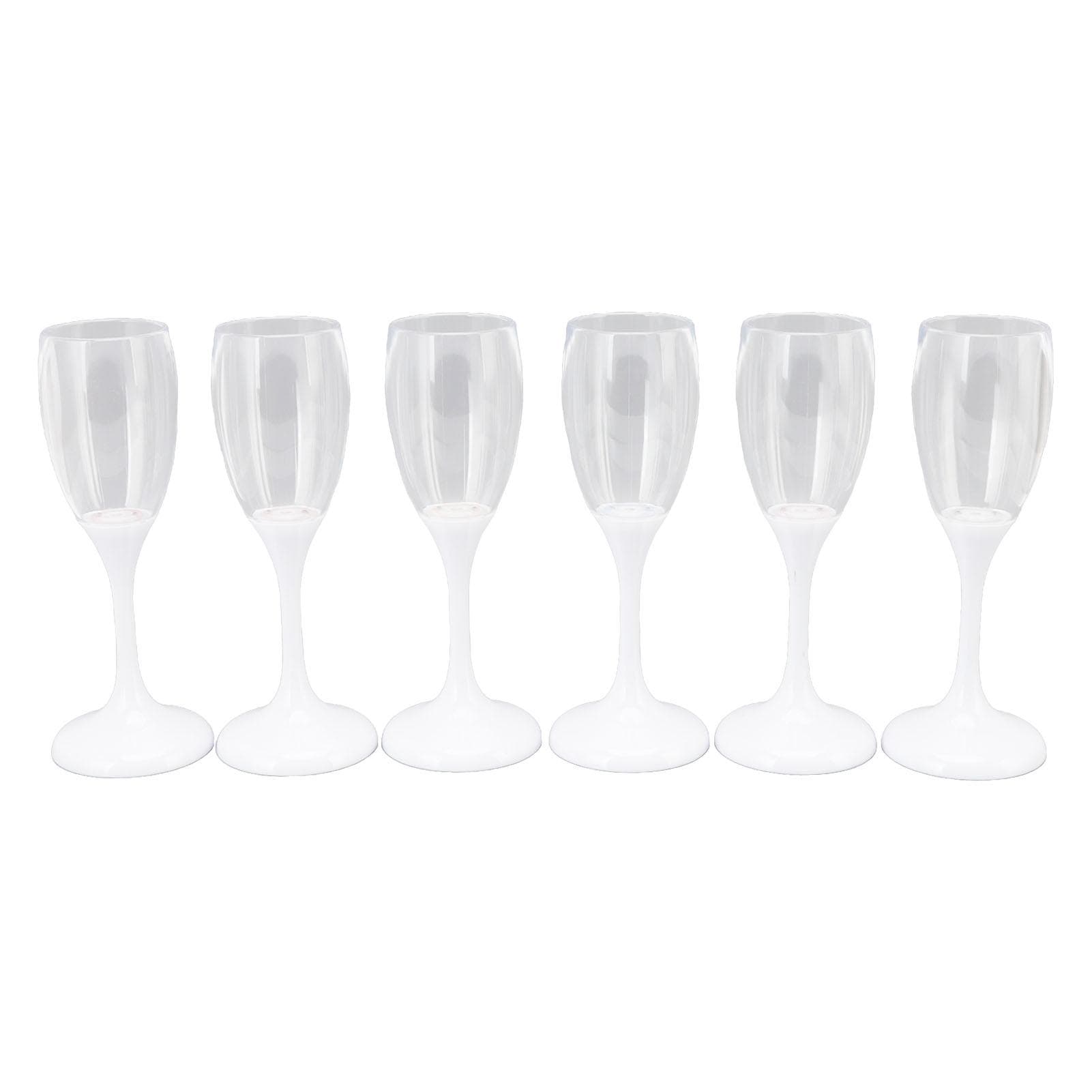6Pcs LED Wine Glass Light Up Champagne Glasses 6 Color Lighting Home Decoration for Party L(for 6.5-9kg)