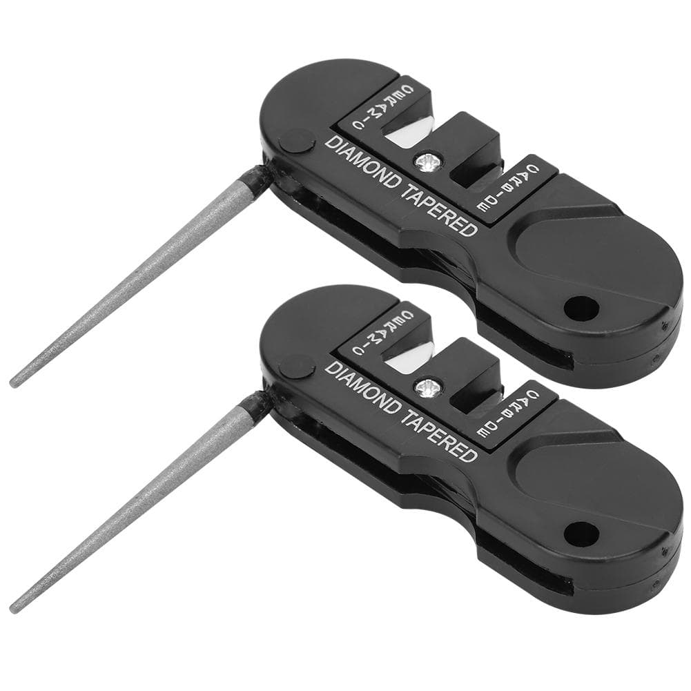 2pcs Outdoor EDC Pocket Knife Sharpener Portable Diamond Tapered Rod Knife Sharpener