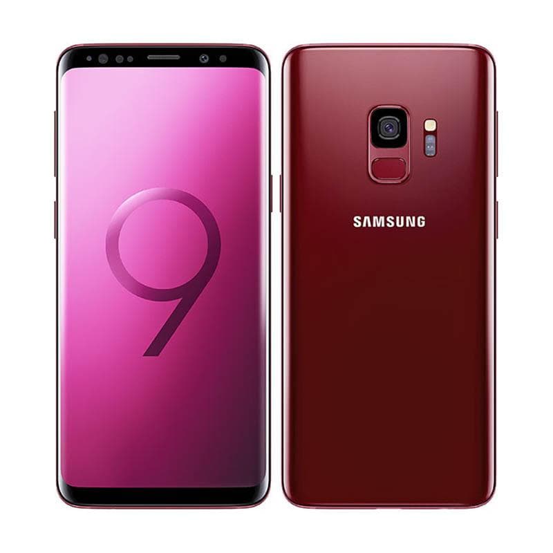Refurbished Samsung Galaxy S9 G960F G960U Original Unlocked Octa-core 4GB RAM 64GB ROM 12MP 5.8'' 3000mAh Smartphone With Single 1/2 SIM G960U Simple Set red