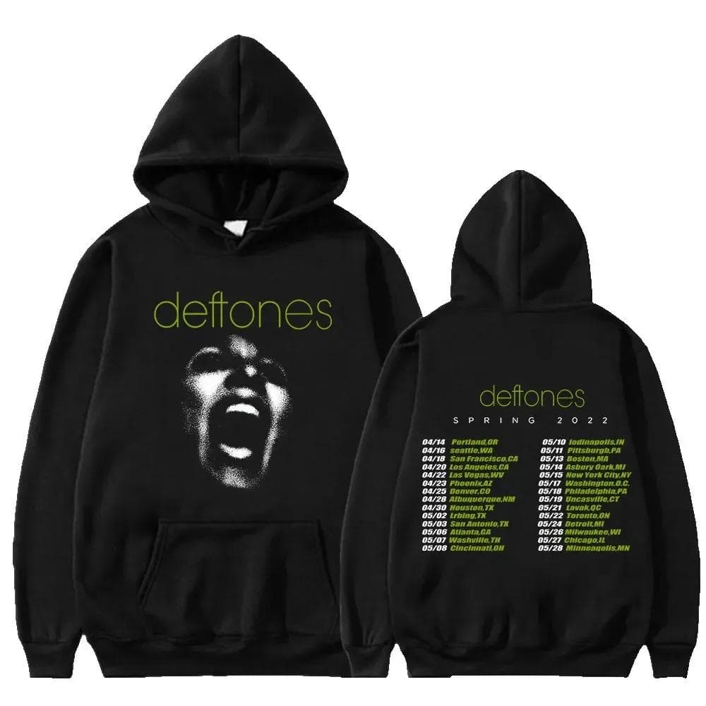 2024 Deftones Fashion Prevalent Print Hooded Men Women Plus Size Hoodies Retro Punk Sweatshirt Unisex Personality Streetwear L
