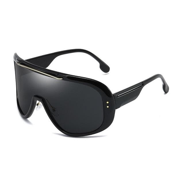 Mirror Shield Visor Sunglasses UV400 Oversized Windproof Sport Goggles for Women Men One Piece Big Frame Shades as picture