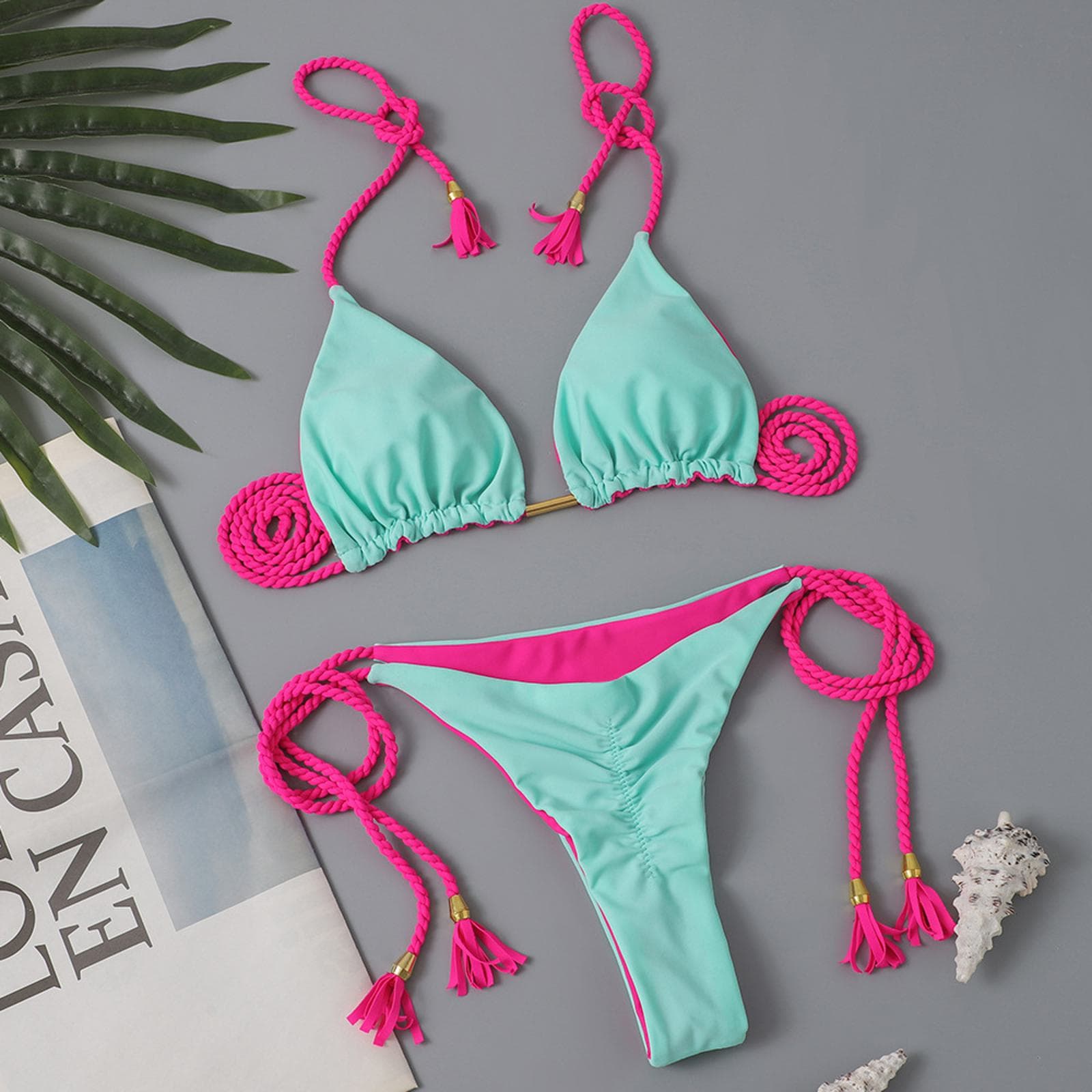 Women Bikini Sexy High Waist Bathing Suit Beach Swimwear Female Summer Swimsuit M