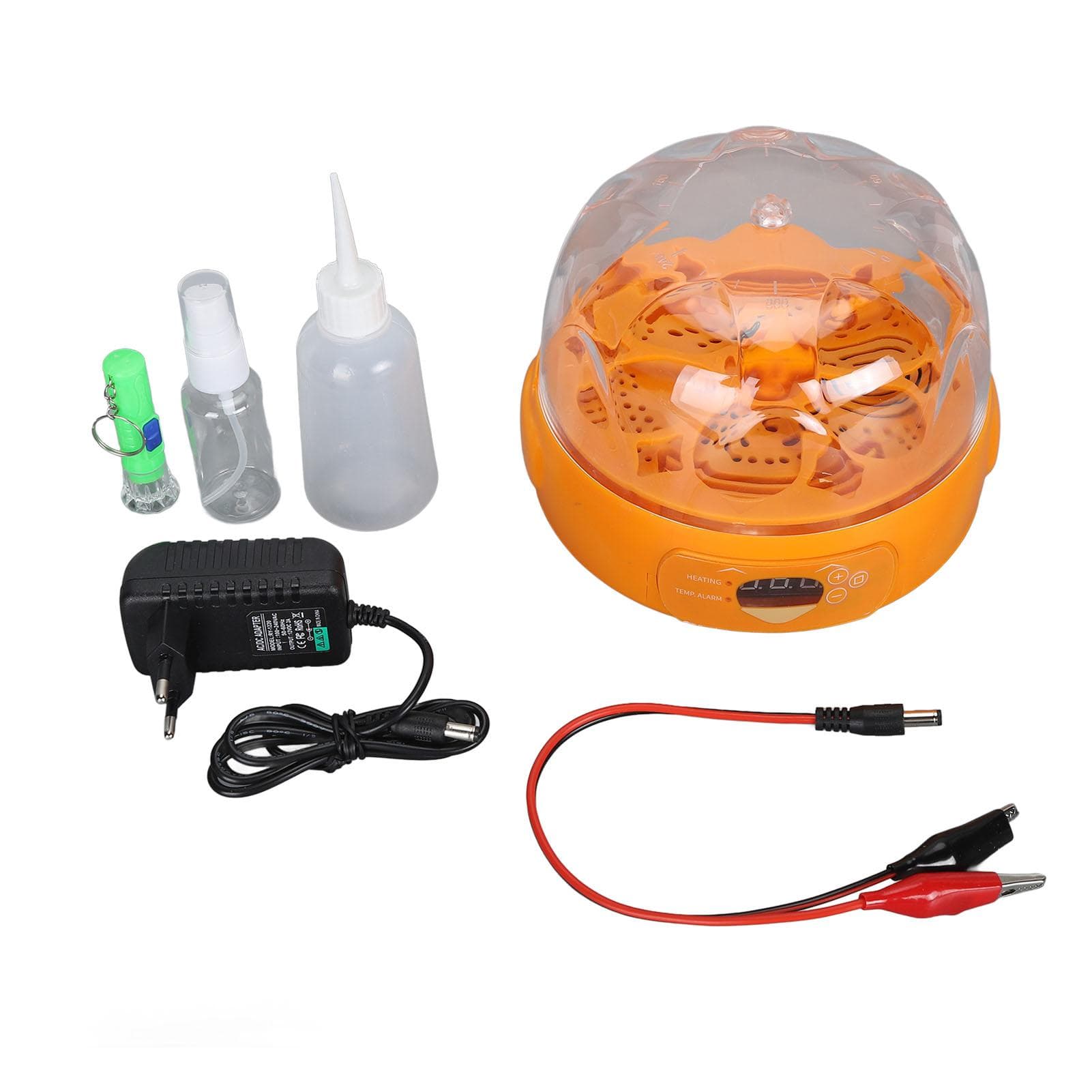 6 Eggs Automatic Egg Incubator Temperature and Humidity LED Display Low Noise Auto Egg Turning Egg