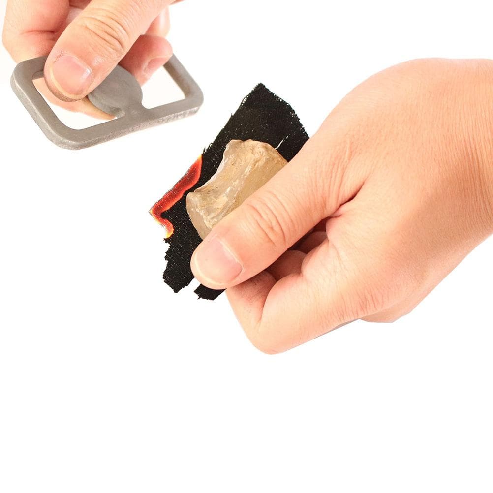 Outdoor Flint Starter Carbon Steel Fire Striker Kit Primitive Fire Starter Camping Fire Starter