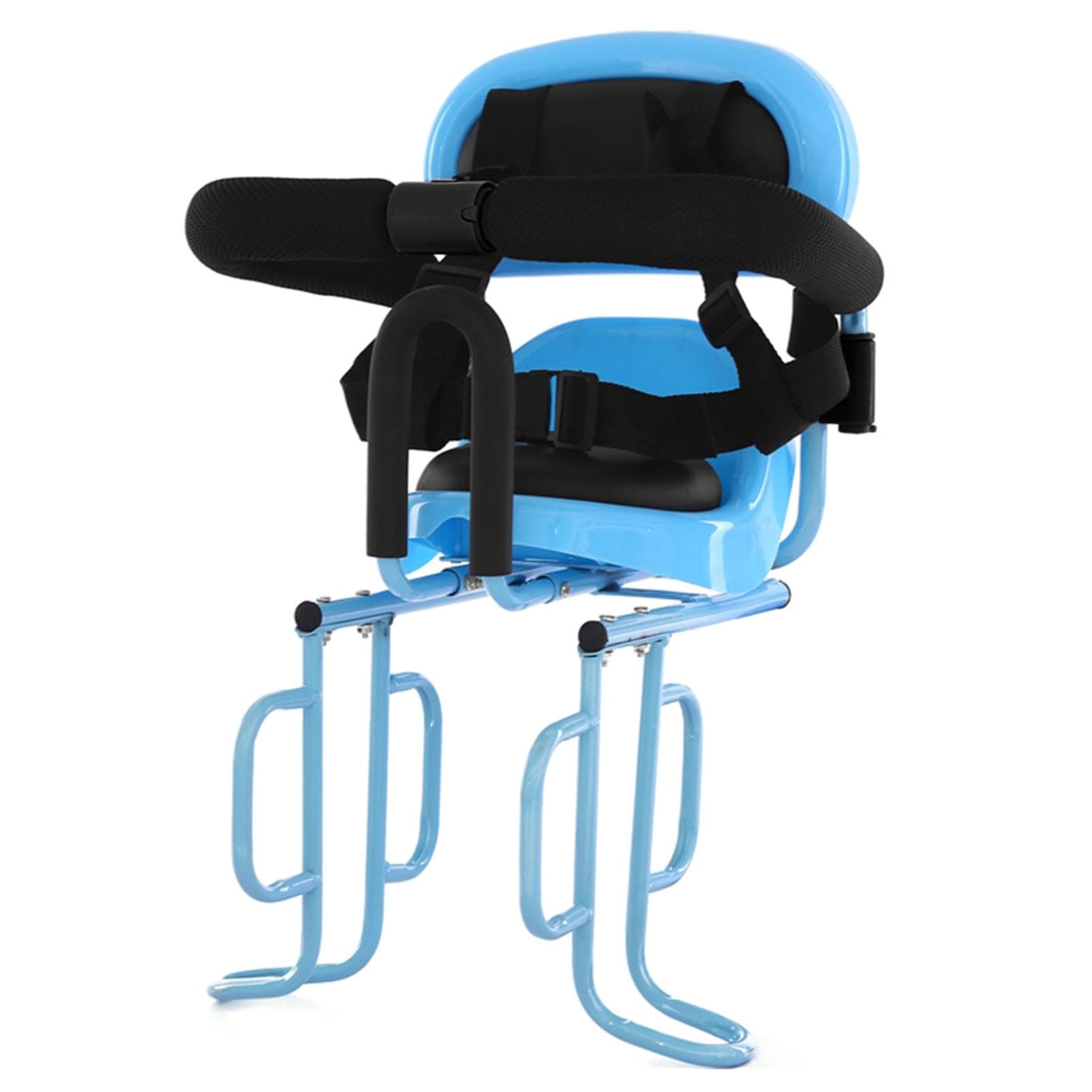 Child Bike Seat Bicycle Rear Mounted Children Seat Carrier for Kids and Toddlers 6M6Y Hold up to blue