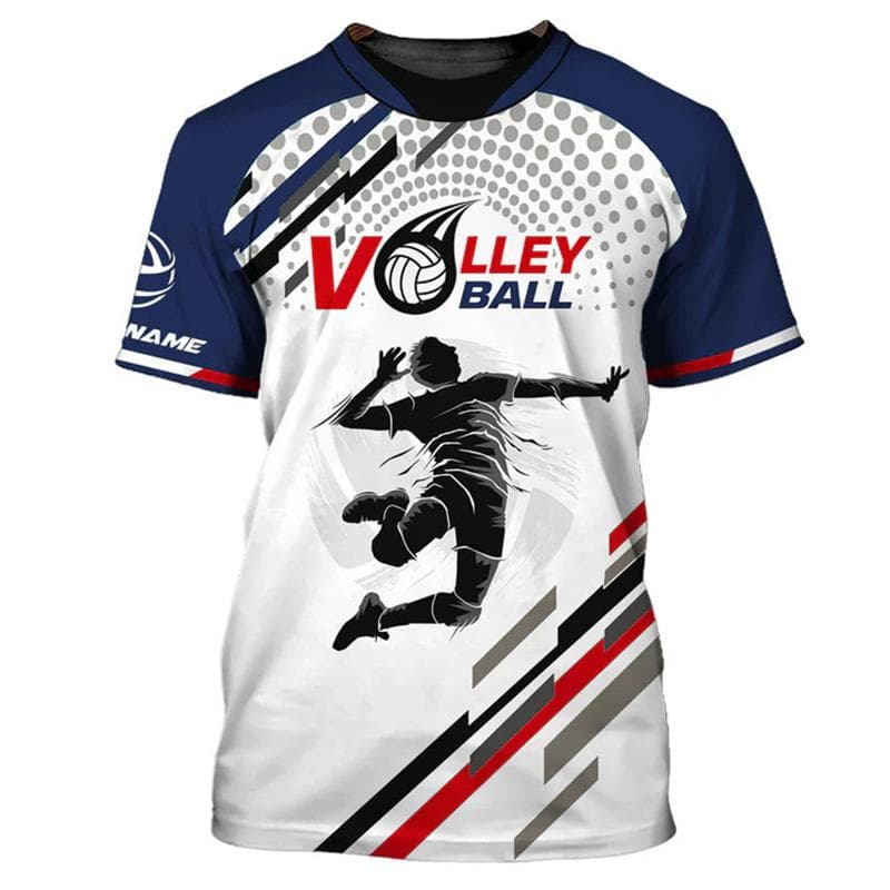 volleyball uniform personalized customization name unisex 3D print men's T-shirt fashion shirt athlete quick drying clothes M