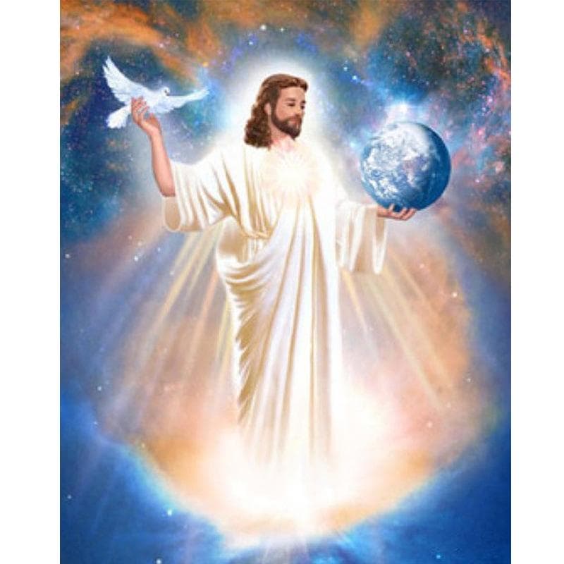 Diamond Embroidery 5D Diy Diamond Painting Religion Jesus&earth Icons Cross Stitch Diamond Paintings 30X40CM