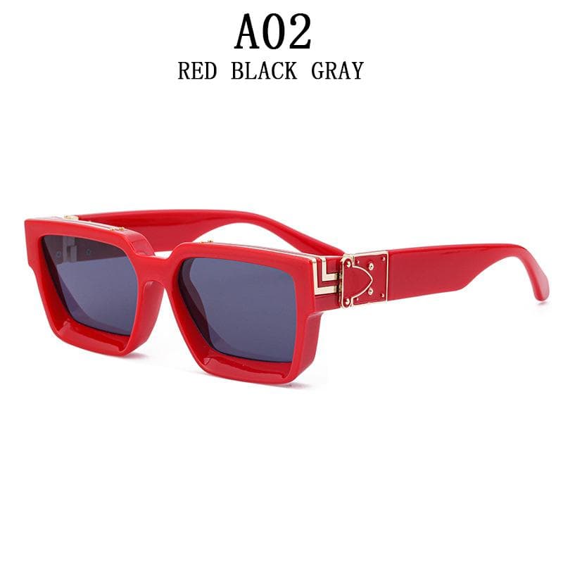 Millionaire Sunglasses For Men Vintage Square Fashion Glasses Luxury Retro Sunglasses Women Trending Punk Gafas De Sol Lentes CHINA&As the picture