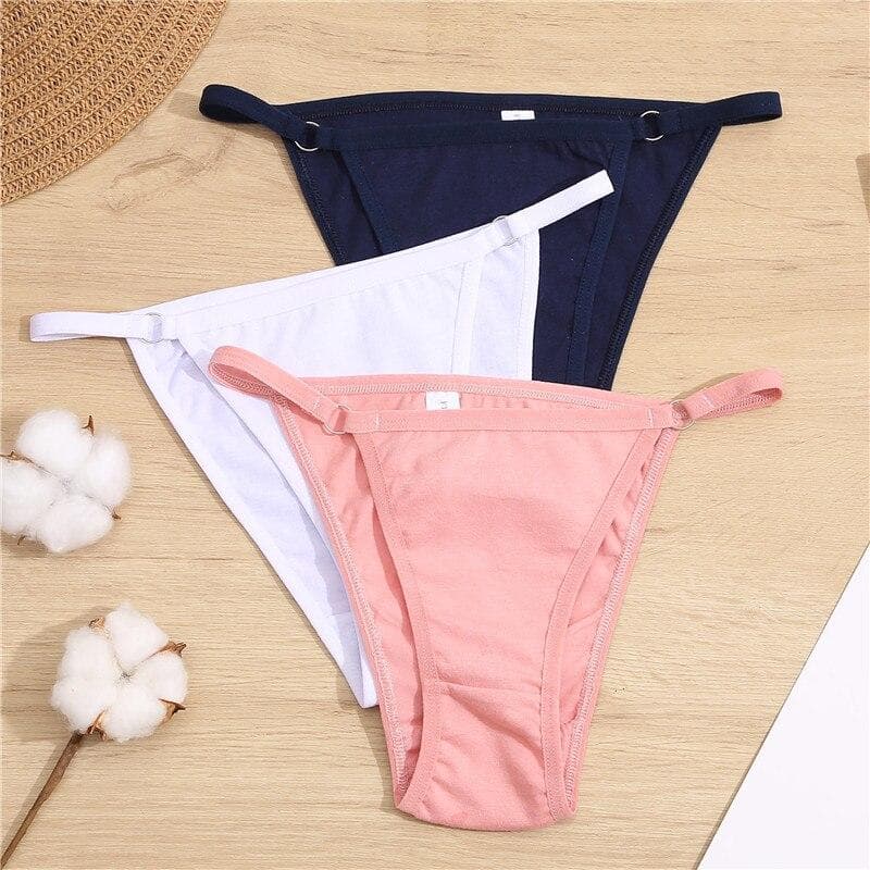 3Pcs/set Cotton Briefs Panties Women Sexy Low Waist Underwear M-2XL Ladies Cotton Underpants Soft Feamle Lingerie XXL