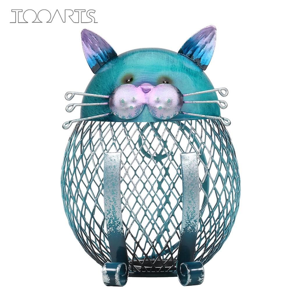 TOOARTS Cat coin box Piggy bank Animalornament Handcrafts