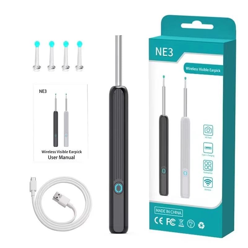 Wireless Smart Visual Ear Cleaner Usb WiFi Otoscope TW1 Ear Wax Removal Tool Set with Camera Ear Endoscope HD 1080P for iPhone iPad Android