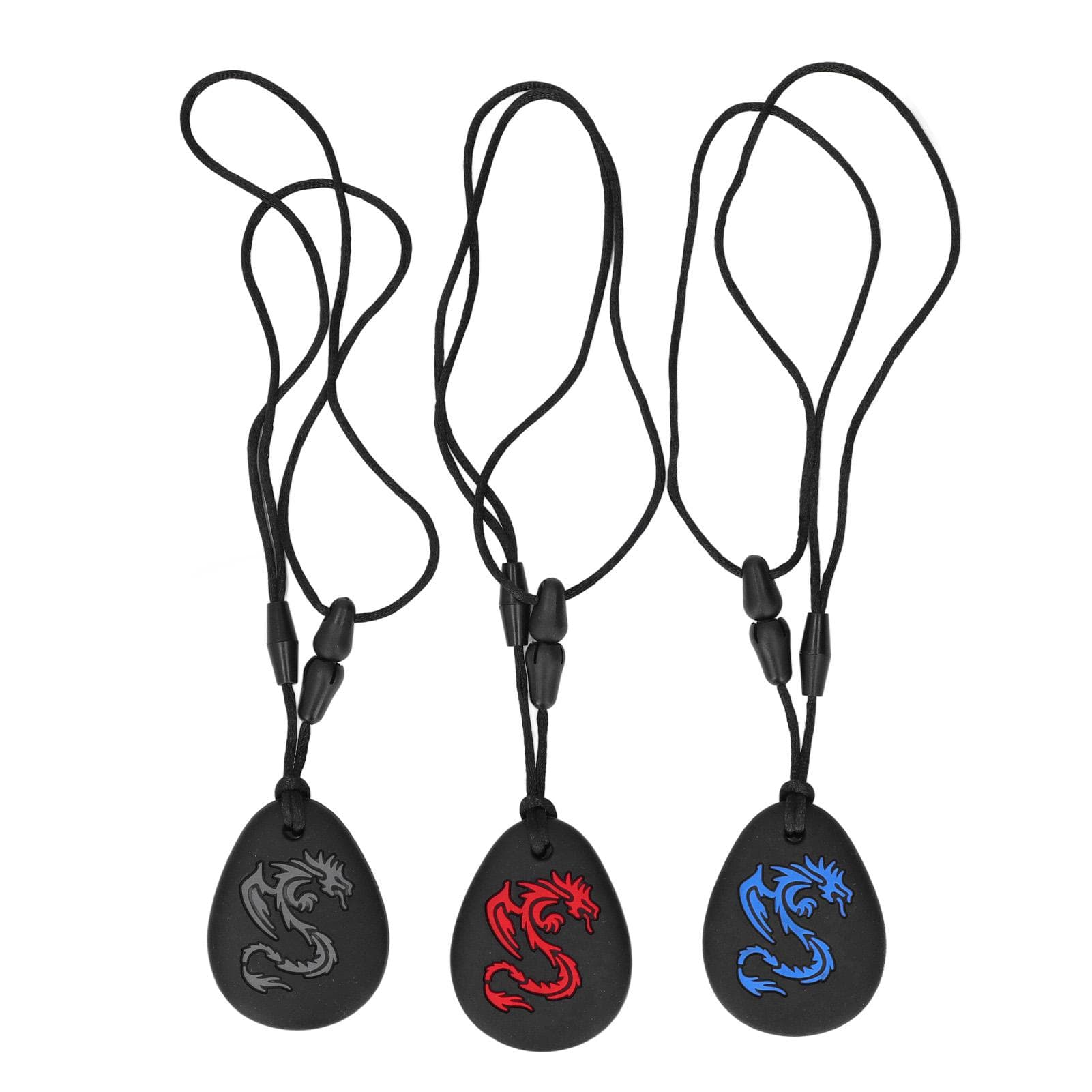 3pcs Baby Teethers Necklace Silicone Refrigerable Heat Resistant Soothing Gum Infants Teething Toys