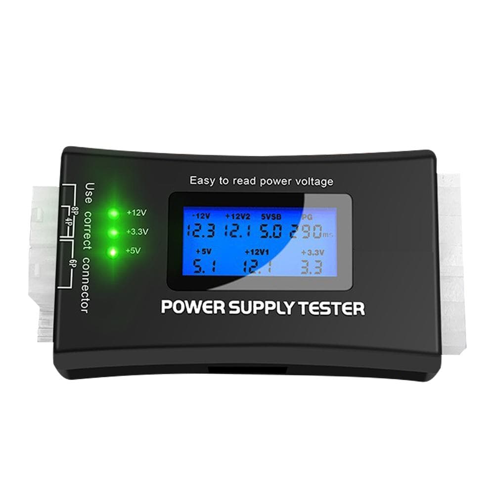 Portable ATX Power Detection Tool Computers Host Power Signal Tester LCD Display Chassis Power multicolour
