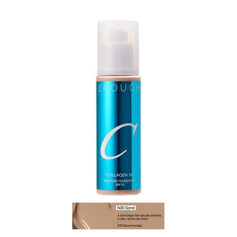 ENOUGH COLLAGEN 3X Moisture Foundation SPF 100mL (30 Options) #N30 Sand x 1PCS