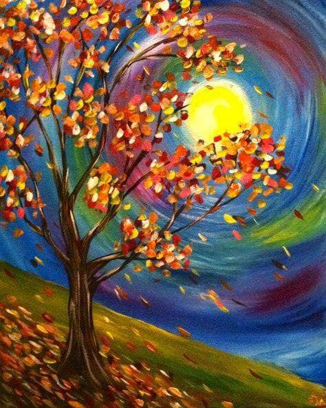 Diamond Embroidered Moonlight Landscape Broderies Diamond Painting Full Pattern Rhinestone 20X30CM