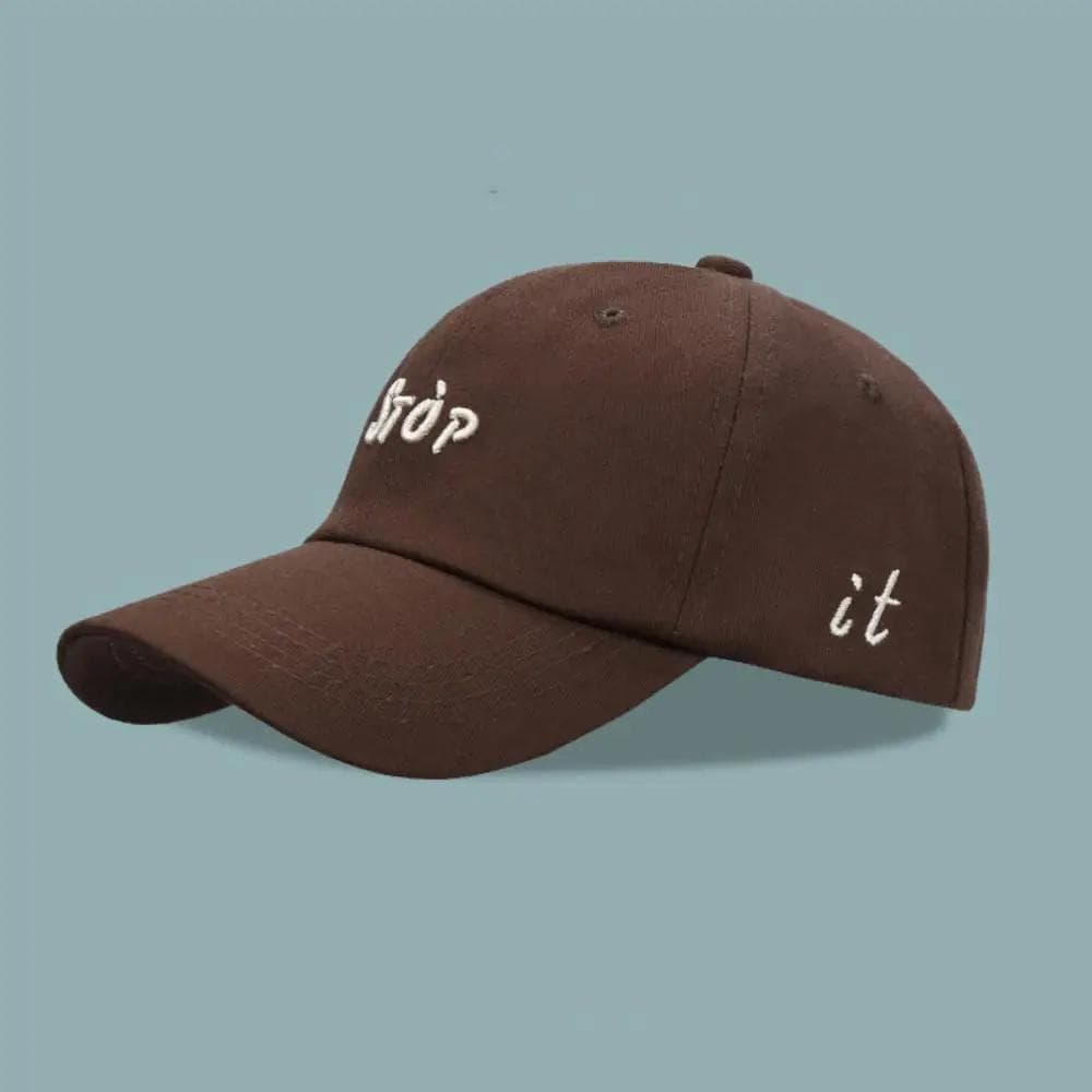 Korean Versatile Letter Embroidery Baseball Hat Female Retro Outdoor Sunshade Duck Tongue Cap