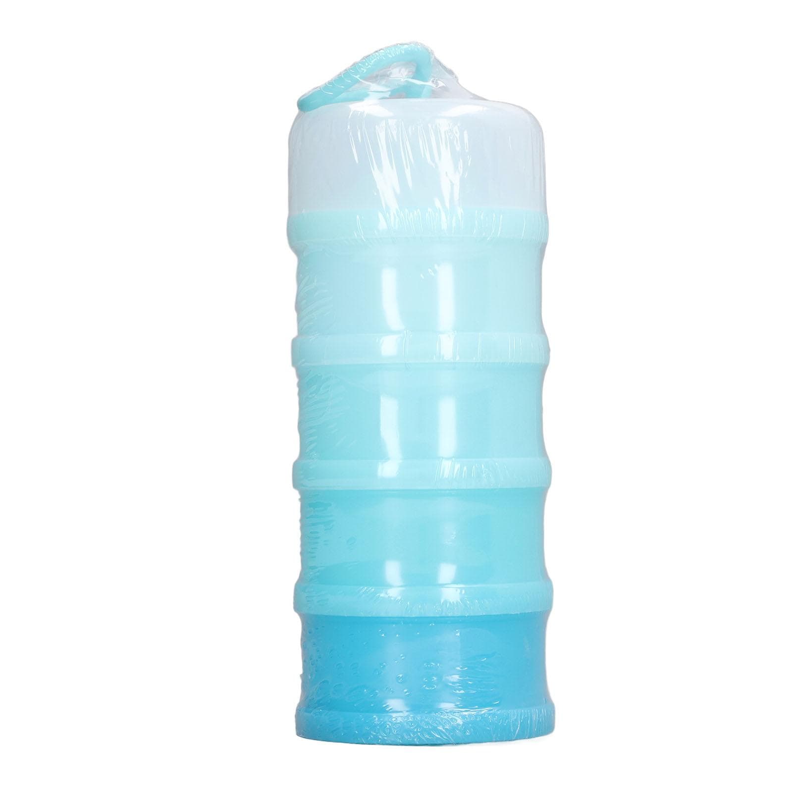 Milk Powder Dispenser 3 Layers Stackable Portable Snack Food Storage Formula Container for Outdoor L(for 6.5-9kg) blue
