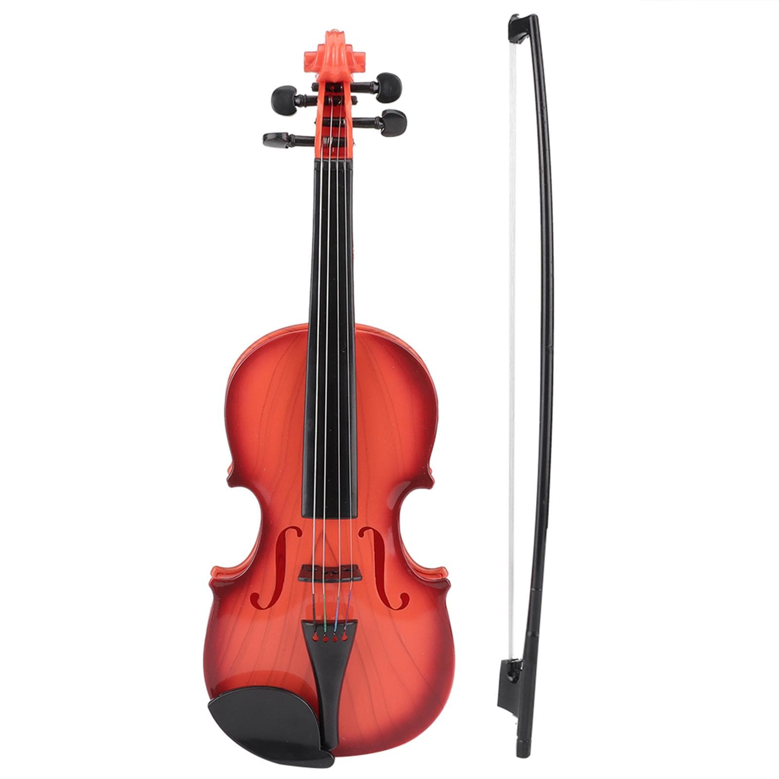 Simulated Kid Acoustic Violin Toy Adjustable String Musical Beginner Develop Instrument light brown