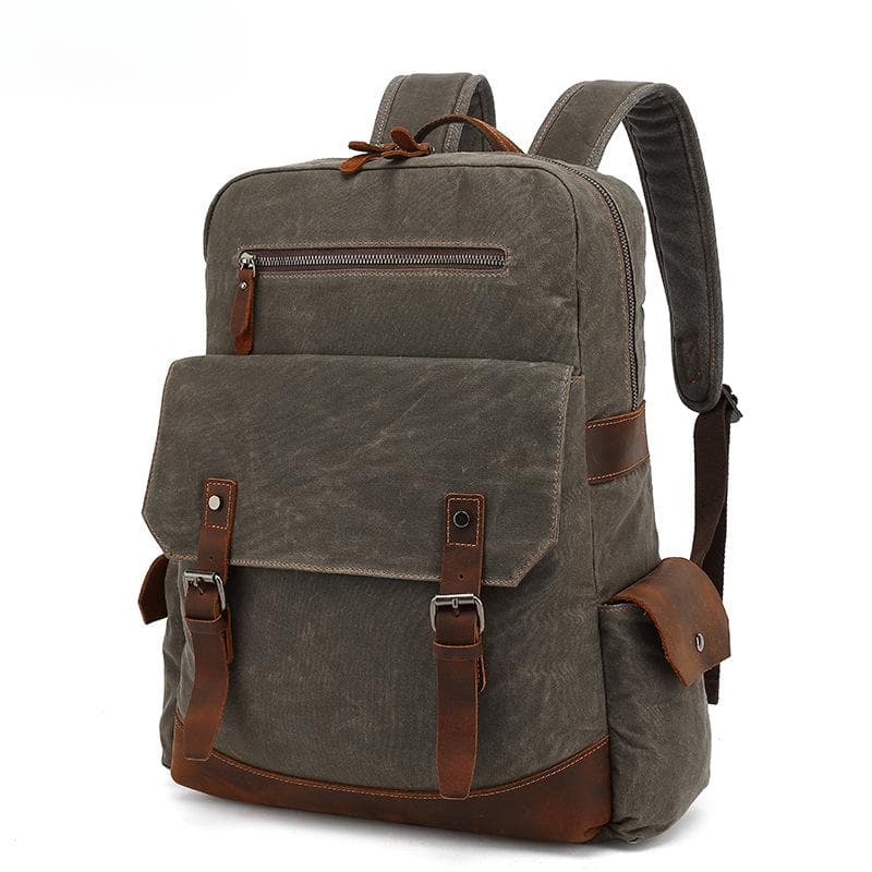 Backpack Male Outdoor Backpack Sports Travel Bag Hiking Bag College and Middle School Bag gray