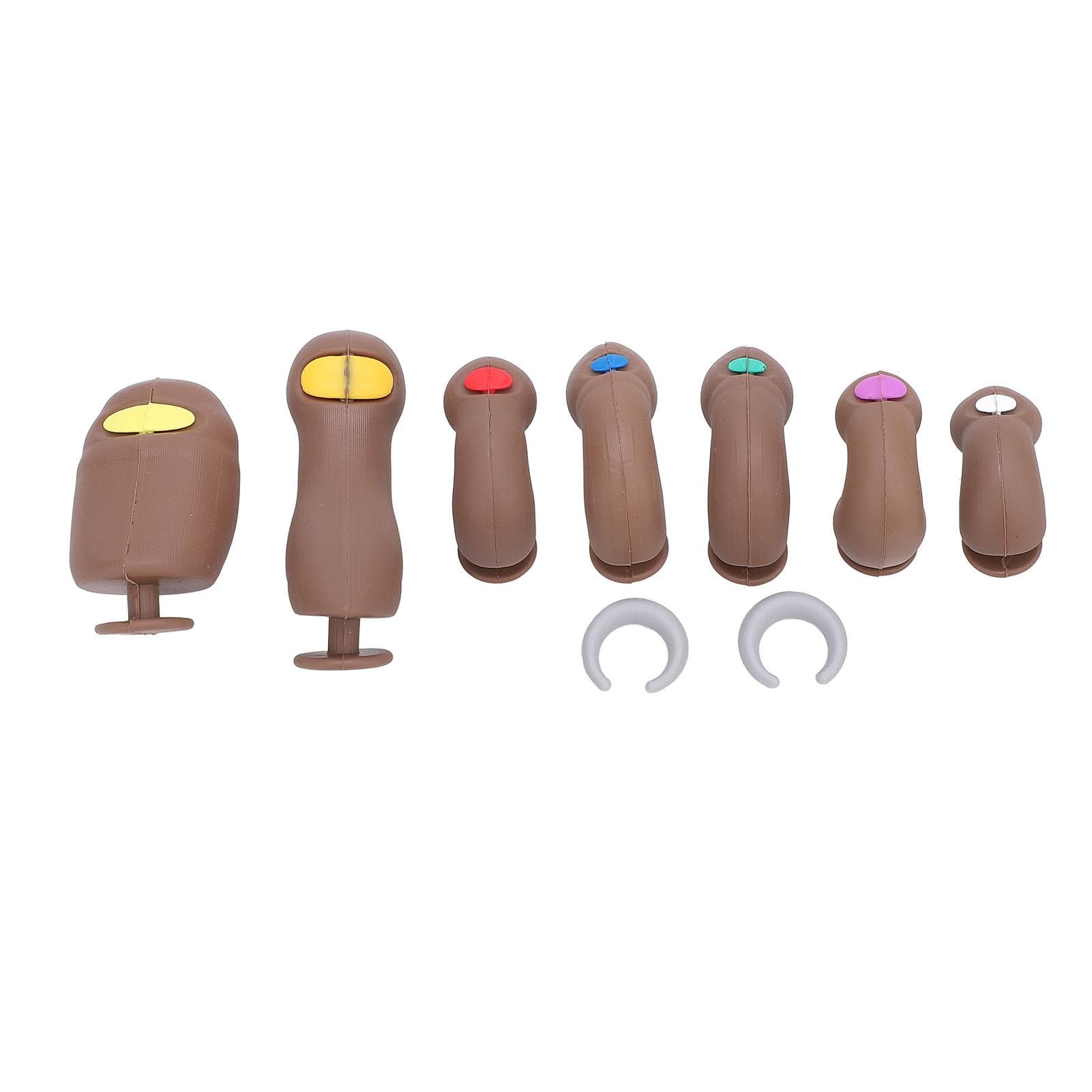 Funny Foot Thumb Hole Shoe Decorations Charms Accessories Eye Catching Shoe Decoration Charms for brown