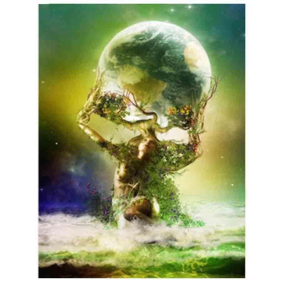 Diamond Painting Girl Art Full Round Diamond Embroidery Full Display Cross Stitch Full Round Diamond 20X30CM