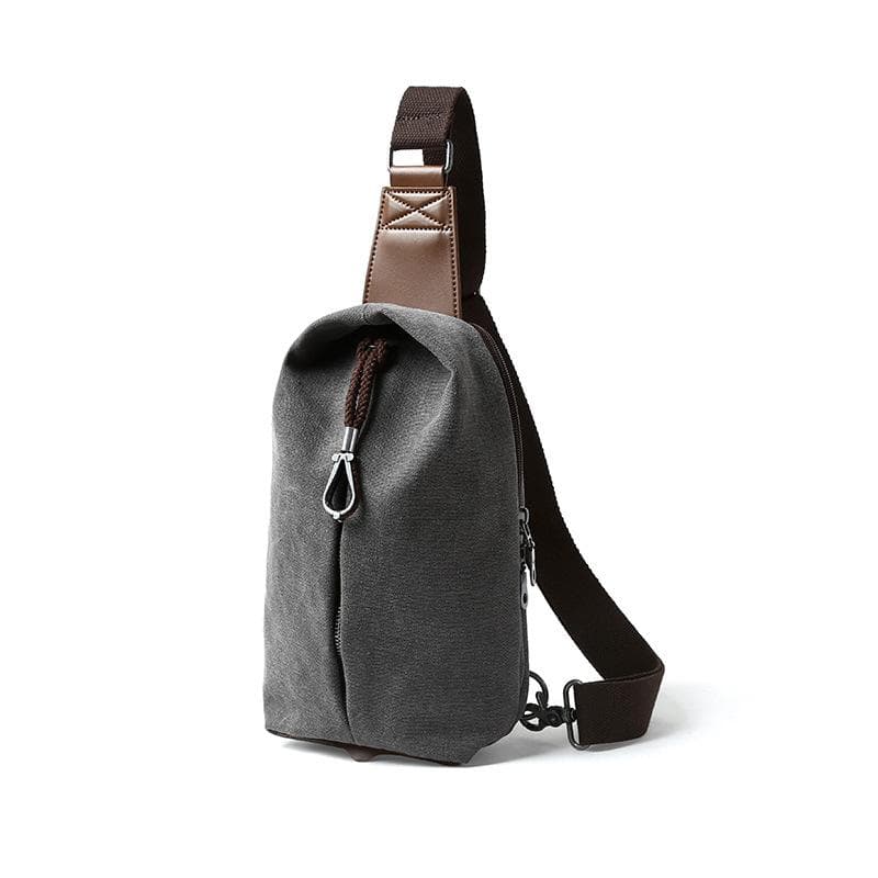 Trendy Casual Canvas Bag, Crossbody Bag, Men's Retro Single-shoulder Chest Bag, Simple Student Postman Crossbody Bag for Men