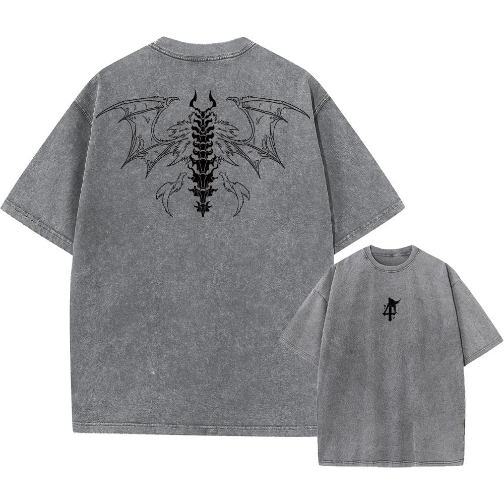 Japan Anime Bleach Ulquiorra·Cifer Graphic Printed T Shirt Men Women Manga Tshirts Harajuku Washed Cotton T-shirt M