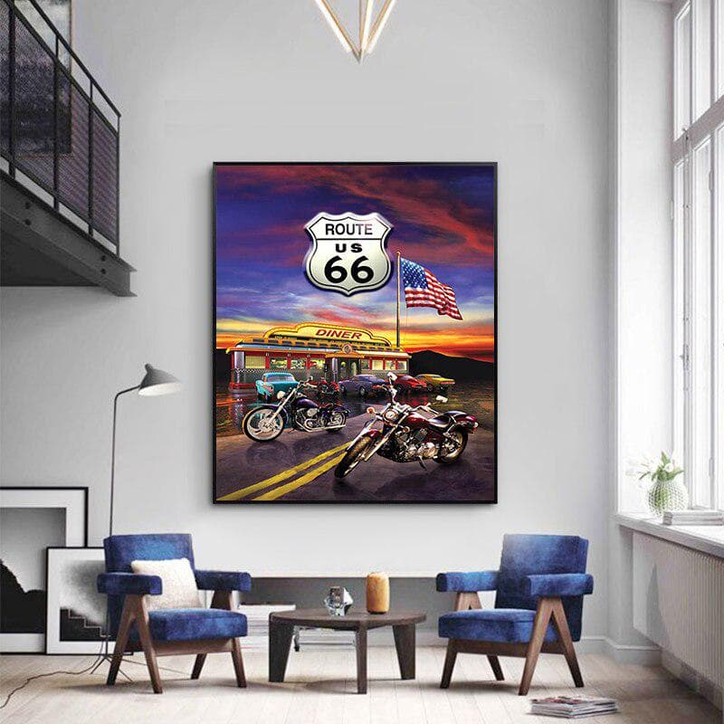 Diamond Painting Mosaic Handmade Diamond Motrocycle Racing Cross stitch Set Diamond Embroidery 20X30CM