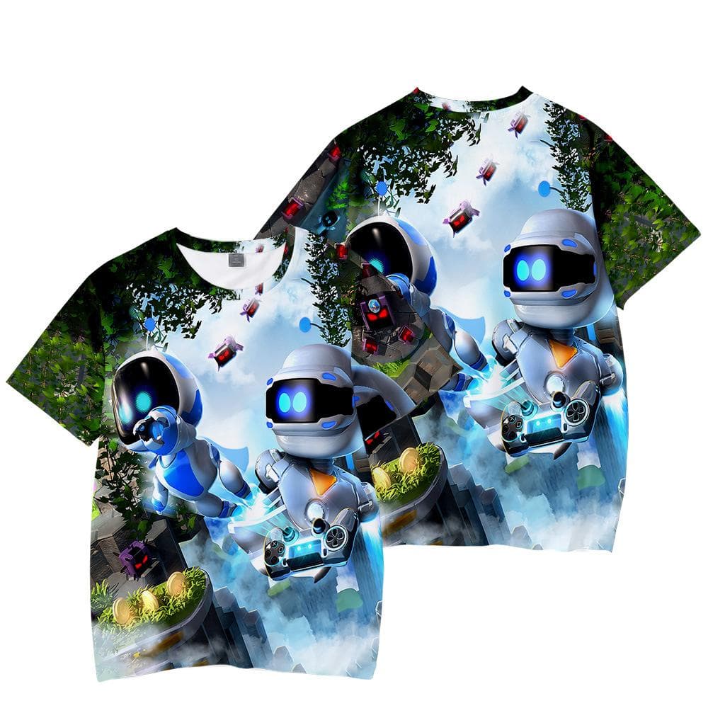 Funny Astro Bot Anime T Shirt Cool Women Men's Tshirt O Neck Casual Unisex Streetwear Fashion Tee Camisetas Ropa Hombre L multicolour